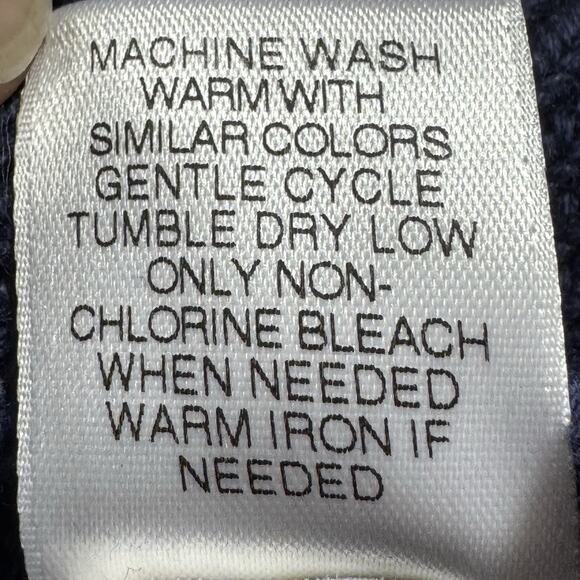 Cypress Links Golf Sweater Vest XLT Navy Blue Cotton Cable Knit V-Neck Pullover - Picture 6 of 7